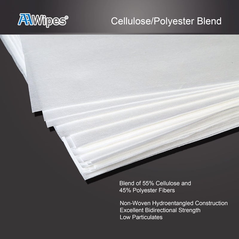 AAwipes Cleanroom Wipes Nonwoven Wipes Cellulose/Polyester Blend (Grade A, 68 Gram, Bag of 300 Pcs) 9" x 9"for Lab, Electronics, Pharmaceutical, Printing and Semiconductor Industries (NW06809) - Image 3
